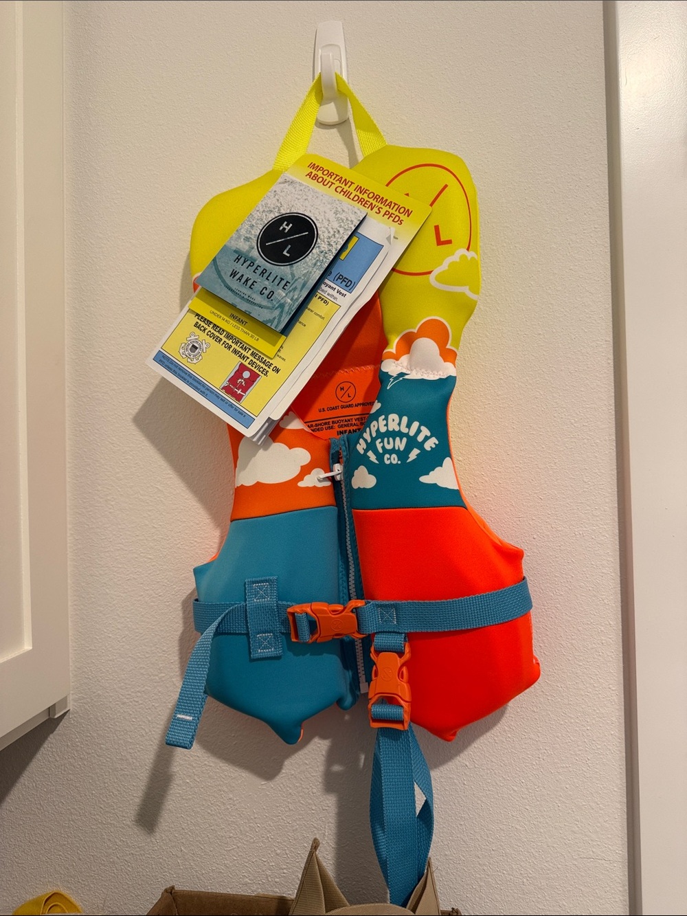 Hyperlite Fun Co. Infant's Orange & Teal Swim Vest